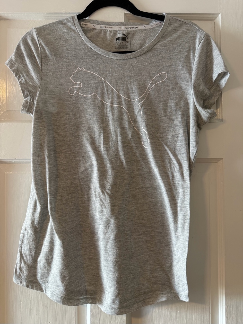Puma Gray Short Sleeve Tee with White Puma Logo